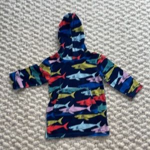 Mini Boden Hooded Towel Towelling Throw On Sharks